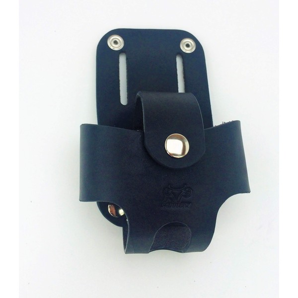 Basket Style Leather Tape Measure Holder by AP Saddlery (Black)