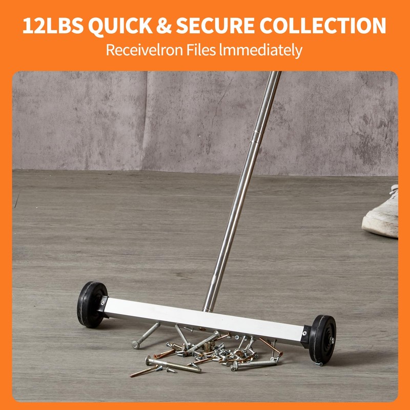 HARDK Magnet Pickup Sweeper Tools - 17 inch - Magnetic