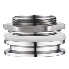 Enoch's Land 1.5" Tri Clamp Bulkhead Compression Fittings,Stainless Steel 304 Weldless Bulkhead, Homebrew Kettle Bulkhead