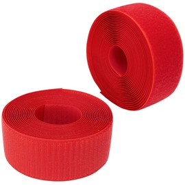 AERZETIX - C66001 - Velcro tape / roll 50 mm 5 m - organiser/cable ties - tape for clothes bags - made of polyamide and polyester - colour: raspberry red
