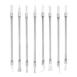uxcell 8in1 Set Electronics Repair Tool for Curved Screen 304 Stainless Steel Pry Bar Disassemble Removing Set