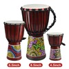 Wood Djembe Drum, 6.5'' x 12''Carved Mahogany African Drums with