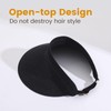 Women's Sun Visor Hat Wide Brim UPF 80+ Packable Ponytail