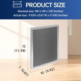 5443 Dehumidifier Filter MERV 8 Washable 10x12x1 Compatible with Whole-House Dehumidifiers Models 1830 1850 1852 and Ventilation Models 8191 8192 Replacement Filter 2 Packs