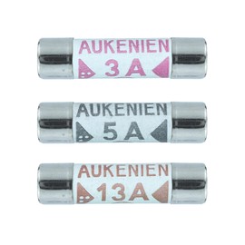 AUKENIEN Fuses Mixed Household UK 3 Values 45pcs 3A 5A 13A Fuse 3 5 13 Amp Fuses Assorted 6.3 x 25MM 0.248x0.984 Inch 240V 240 Volt Ceramic Fuses Assortment Kit for Mains Plug