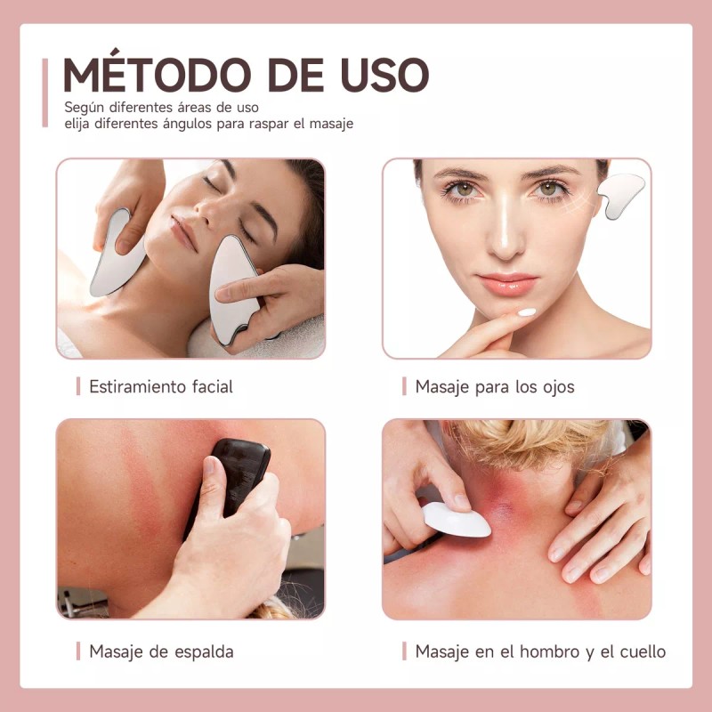 buriran Herramienta De Masaje Para Raspar Gua Sha De Acero