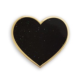 Pinsanity Black Heart Enamel Lapel Pin