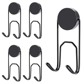 MOGADEE® Magnetic Hooks, Pack of 4 Magnetic Hooks, Black, Extra Strong for Kitchen, Gadgets, Bedroom, Lockers, Office, Fridges, Hanging Decorative Lights, Grill, Garden Tools - 25G
