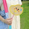 망고 모양 핸드메이드 야생초 손부채 여름 인테리어 소품 (WFJ2R9S) Mango-Shaped Handmade Wildflower Hand Fan Summer Interior Decoration Item (WFJ2R9S)