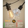 Jerritte 200FT LED Outdoor String Lights with 60 Edison Shatterproof