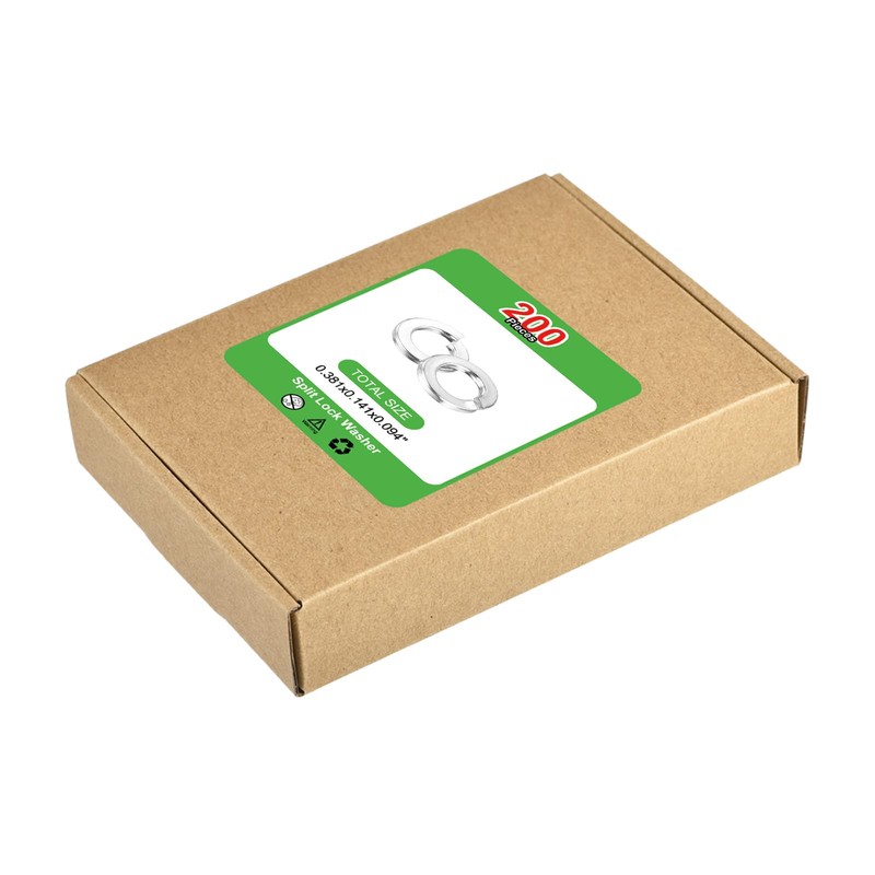 sourcing map 3/8" Split Lock Washer, 200Pcs 304 Stainless Steel