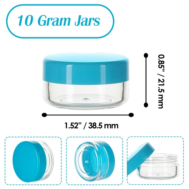 ZEJIA 10 Gram Sample Containers, 20 Count Cosmetic Containers with