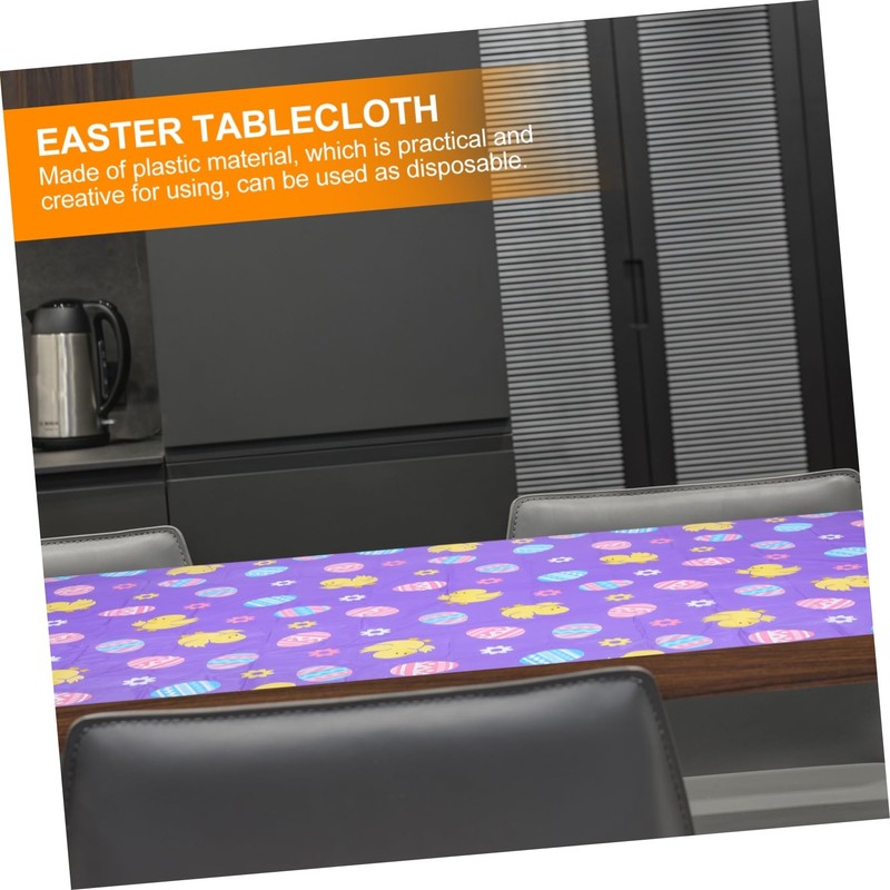 LIFKOME 2pcs Easter Tablecloth Cover for Festive Dining Home and