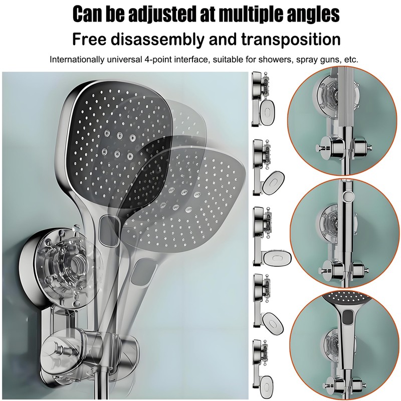 Adjustable Suction Cup Shower Head Holder – Wall Mounted Suction