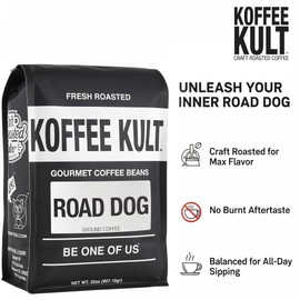 Koffee Kult Road Dog Dark Roast Coffee (ground coffee, 32oz)