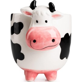 SWEETLO - Taza de café de vaca de 15 onzas, taza de café en forma de vaca y ubre - Taza de café en forma de vaca - Taza de café 3D con forma de ubre de vaca extraña de 450 ml, taza de vaca para mujer
