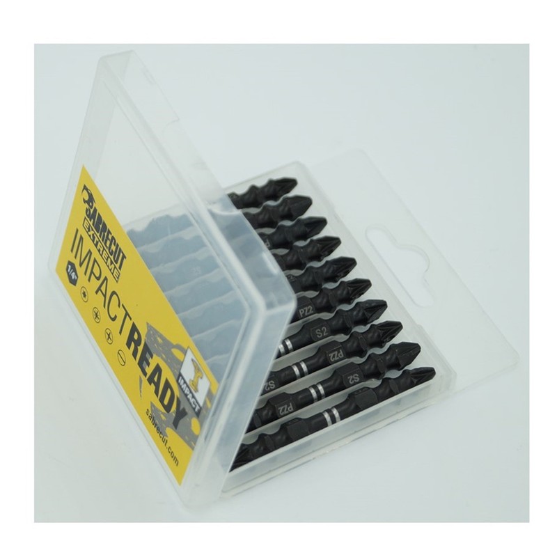 10 x SabreCut SCPZ265_10 65mm PZ2 Impact Screwdriver Driver Bit