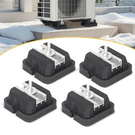 Powrocket Floor Mounting Base for Mini Split Air Conditioner,4 Pack Anti Vibration Isolator Mount,Rubber Floor Mount Base Kit for Ductless Mini Split AC Heat Pump,Air Compressor,Up to 2000lbs,Small