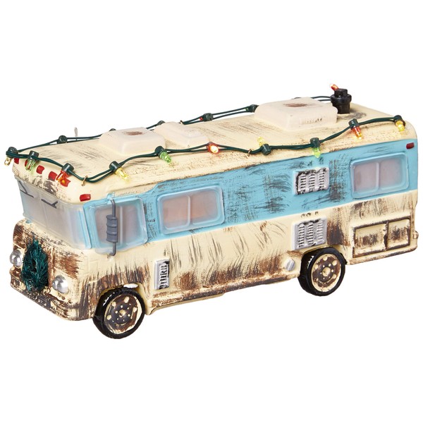 Department 56 Snow Village National Lampoon's Christmas Vacation Cousin Eddie's RV Lit Figurine, 7.87 Inch, Multicolor