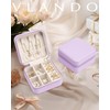 Vlando Small Travel Jewelry Box Organizer - Girls Women Gift