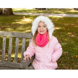 Funky Junque Kids Infinity Scarf - Solid Candy Pink