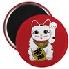 CafePress Maneki Neko Cat Magnet 2.25" Round Magnet, Refrigerator Magnet