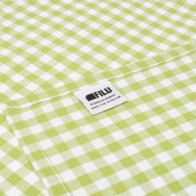 FILU Tea Towels (100% Cotton, Pack of 8, Light Green/White