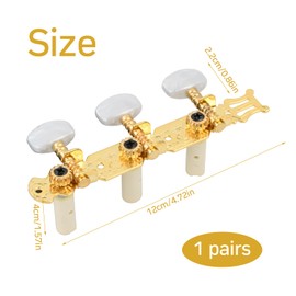 2 Pieces Guitar Machine Heads Tuning Pegs L + R, Machine Heads for Guitar Strings, Guitar Tuning Key Peg for Electric Guitar, Metal Guitar Tuners