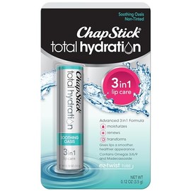 ChapStick Total Hydration Soothing Oasis - Tubo de bálsamo labial hidratante para el cuidado de los labios, 0.12 onzas