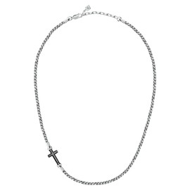 Morellato Cross SKR61 Men's Necklace Steel Black IP, Alloy Steel