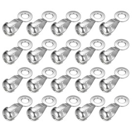 20 Pieces Stainless Steel Beaded Ball Chain Pull Loop Connectors Ceiling Fan Lamp Pull Loop Ball Chain Connectors Fit for 10mm Bead Chain for Jewelry DIY Art Making Fan Pull Chain