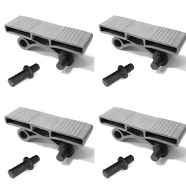 cyclingcolors 4 x Slatted Holders 38 mm + 8 x Bolt Retaining Pins 11 mm Slatted Frame Caps Holder End Cap Holder Bed Flexible Rubber Grey Duo