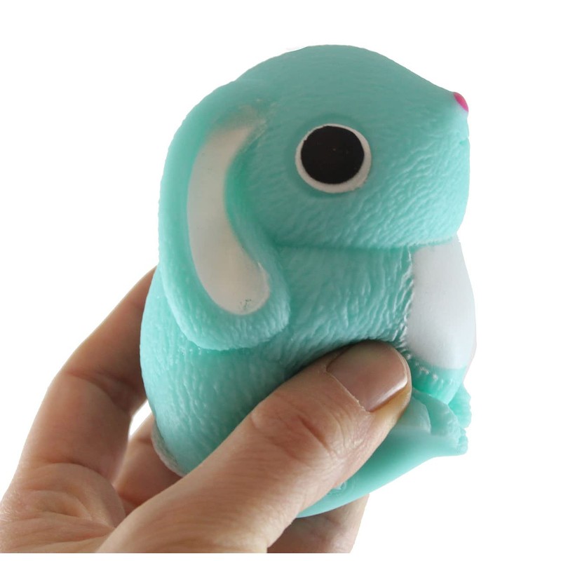 2 Large Bunny Rabbit Soft Fluff Doh - Filled Squeeze