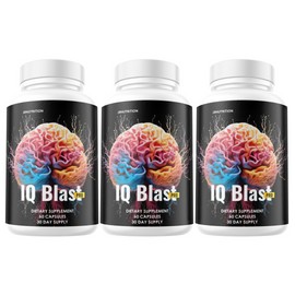 Just Ripe Nutrition IQ Blast Pro Brain Supplement Enhance Cognitive Function Clarity - 3 Bottles