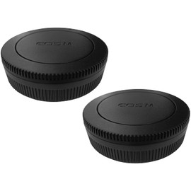 Body Cap + Rear Lens Cap Cover for Canon EOS M50 Mark II M5 M6 Mark II M200 M100 M10 M3 M2 M and More Canon EF-M Mount Mirrorless Camera and Lens,HUIPUXIANG [2 Pack]