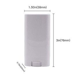 20 Pzas 15Ml Blanco Vacío Plástico Ovalado Desodorante Contenedor Ovalado Bálsamo Labial Tubos Tubo Lápiz Labial Tubo 0.5Oz Desodorante Contenedores Ovalados Twist-Up Tubos Sin Bpa para Diy Ca