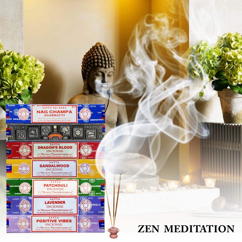 Satya Incense Gift Set Nag Champa, Super hit, Dragon's Blood,
