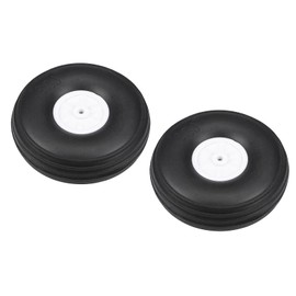 DMiotech 2pcs 88mm PU Sponge Wheel RC Airplane Tire with Hub for RC Car Model Ship DIY Project