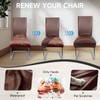 WENZMOC PU Leather Dining Chair Covers Removable 100% Waterproof Chair