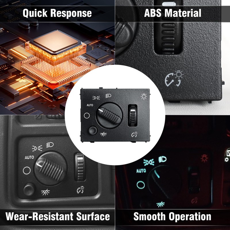 JIANGGAI Headlight Switches, Light Dimmer Switch Compatible with Silverado 2003-2007,