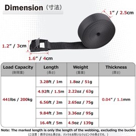 Azarxis Lashing Strap Adjustable Cam Buckle Tie Down Heavy Duty Secure Cinch Strap up to 441 lbs Capacity for Motorcycle Kayak Canoe Trailer Cargo Truck Bicycle Luggage (#1 Green - 2 Pack, 9.8 ft)