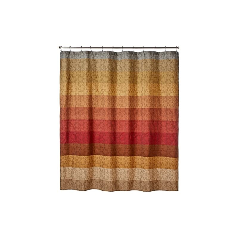 Popular Bath Shower Curtain, Miramar Collection, 70" x 72", Multicolor