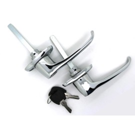 LatchWell NEW Chrome Outside Exterior Door Handle SET / FOR 76-80 JEEP CJ Full Steel Doors
