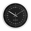 Navaris 24 Hour Wall Clock - 11.8" Analog Military Time