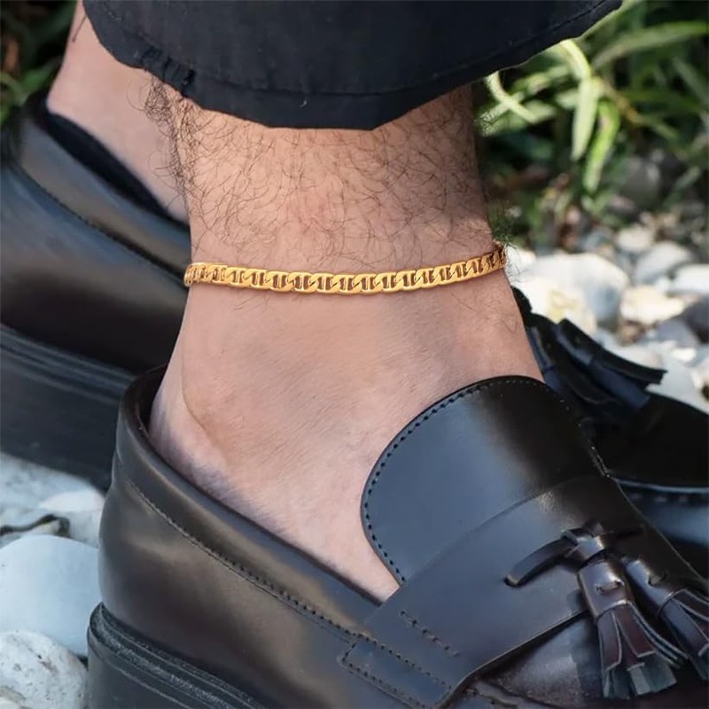 Bestyle Anklet, Women's, Men's, Stainless Steel, Chain, Hypoallergenic, Leave on,