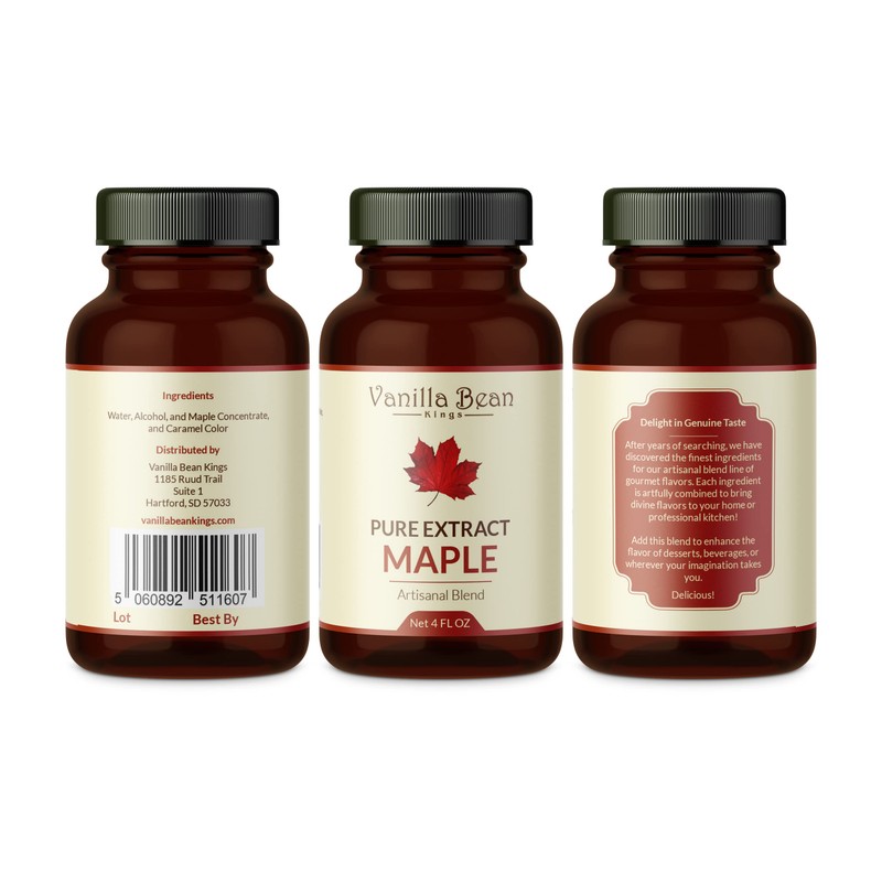 Pure Maple Extract for Baking and Flavoring - 4 OZ