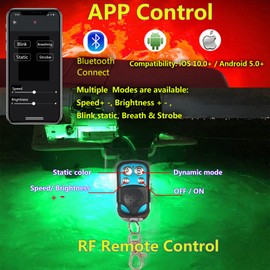 NBWDY 1/2in NPT Boat Drain Plug Light with APP Remote Control,4100LM IP68 Waterproof Marine Boat Led Light,Spotlight,Smart Cooling System,Anti-Corrosion for Fishing Swimming Diving(Red)