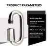 304 Stainless Steel D Shape Locking Carabiner Quick Link Chain