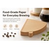 100 Pack V-Shaped Coffee Filters Natural Brown Unbleached Wood Pulp