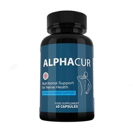ALPHACUR Advanced Nerve Support Supplement – Marine Collagen, Vitamin C & B3 Blend – 60 Capsules – Nutritional Support for Healthy Nerves